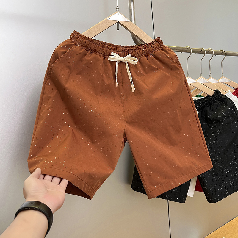 Herrenbekleidung Sommer Strand Freizeit Sportshorts Gerade Passform Polyester Nicht dehnbar Trendige Laufhosen_voghion.com