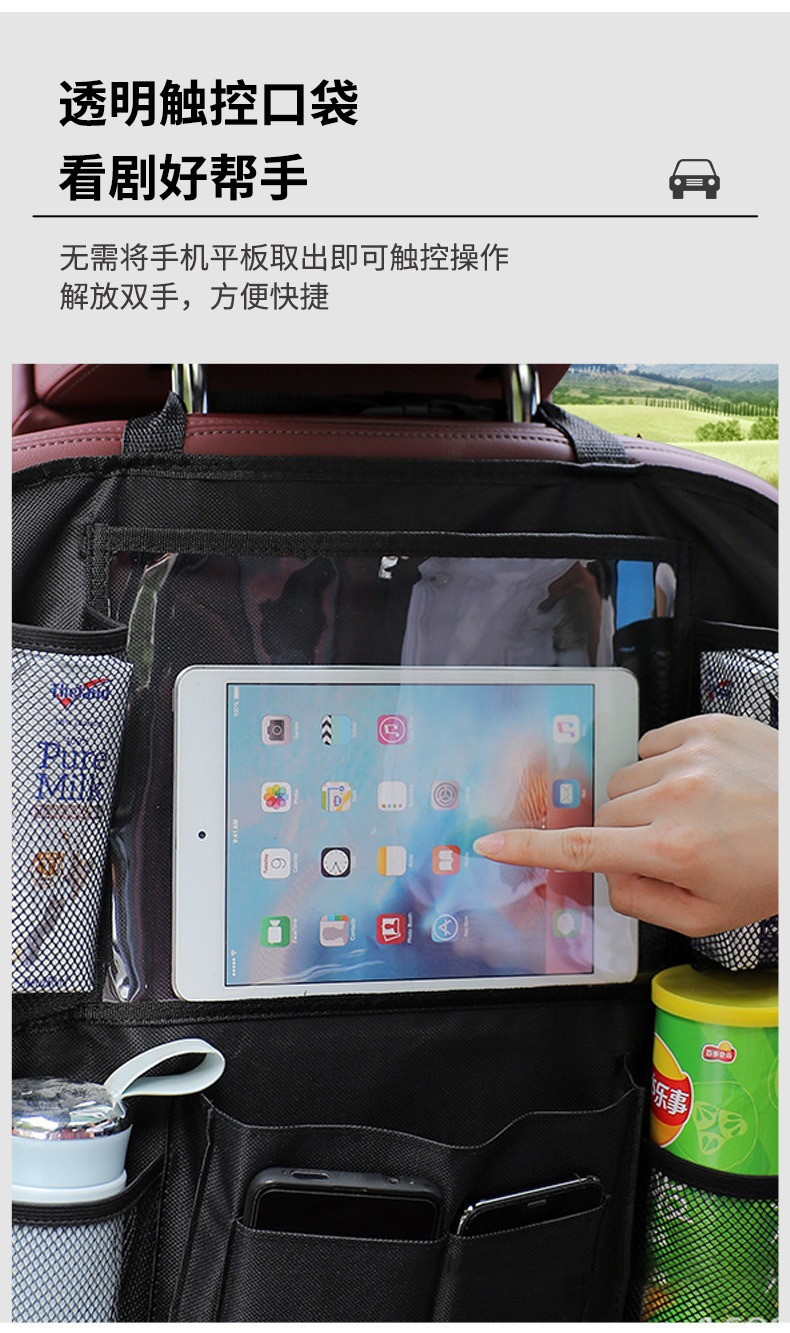 Multifunctional Oxford Cloth Car Storage Box, Foldable Trunk Storage Box, Divided and Reinforced Storage Box