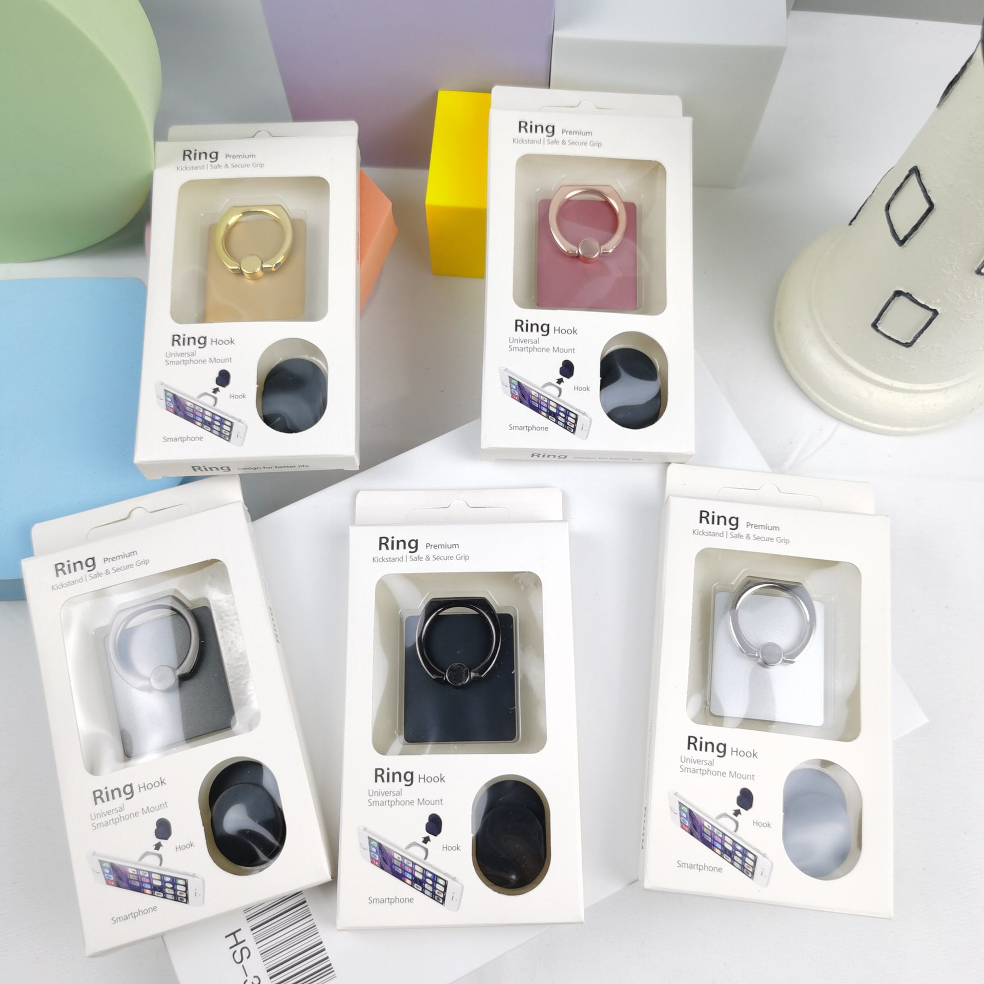 2022 creativo a todo color de metal de un solo color soporte de teléfono móvil anillo de galvanoplastia hebilla plegable soporte de anillo de teléfono móvil