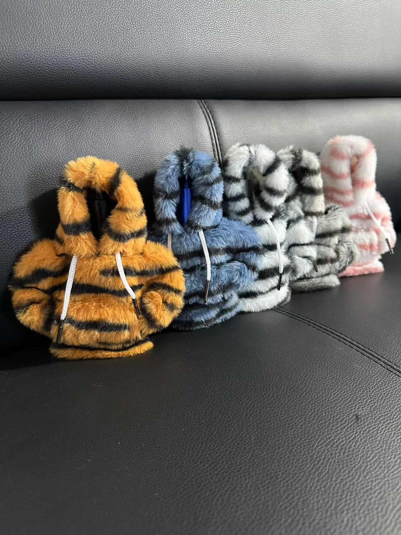 Cross-border plush car gear lever decorative gear handle headgear vests with hat lining protection anti-hand lever gear shift position accessories