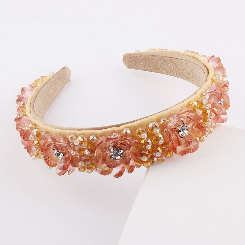 New Fashion Transparent Crystal Flower Diamond Headband display picture 6