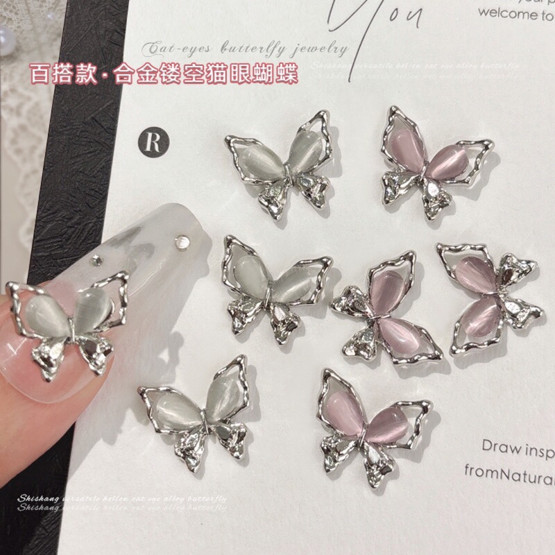 Japanese New Nail Art Zircon Jewelry Light Luxury Internet Celebrity Diy Hollow Cat's Eye Bow Phototherapy Nail Decoration Japanese New Nail Art Zircon Jewelry Light Luxury Internet Celebrity Diy Hollow Cat's Eye Bow Phototherapy Nail Decoration