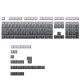 in stock cross-border wholesale polar day gradient positive engraved luminous 134 key mechanical keycap PBT two-color injection 0EM height
