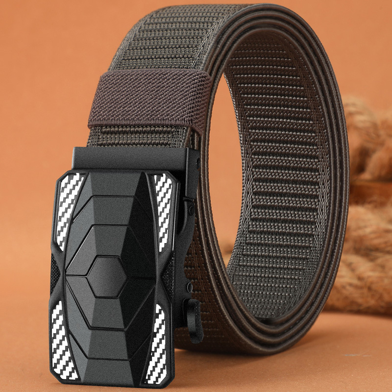 Novo cinto tático masculino de nylon com fivela automática de liga metálica para esportes ao ar livre._voghion.com