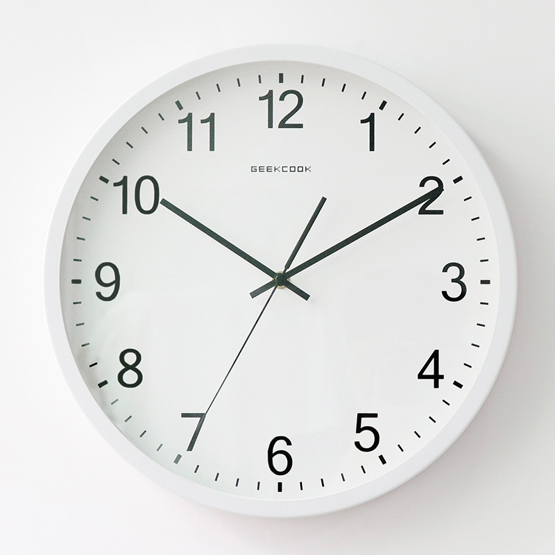 越境新商品知能感応音控led夜光掛け時計: 太陽シンプル創意家庭金属時計灯