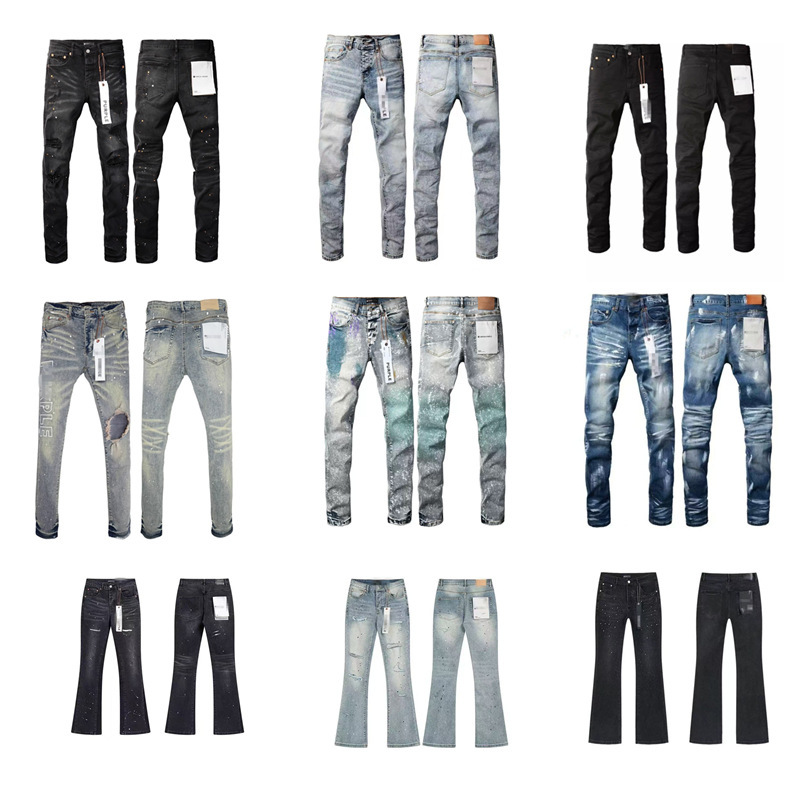 PU foreign trade cross-border exclusive men's slim-fit trendy brand personalized new style ripped patch embroidered straight-leg jeans PU foreign trade cross-border exclusive men's slim-fit trendy brand personalized new style ripped patch embroidered straight-leg jeans