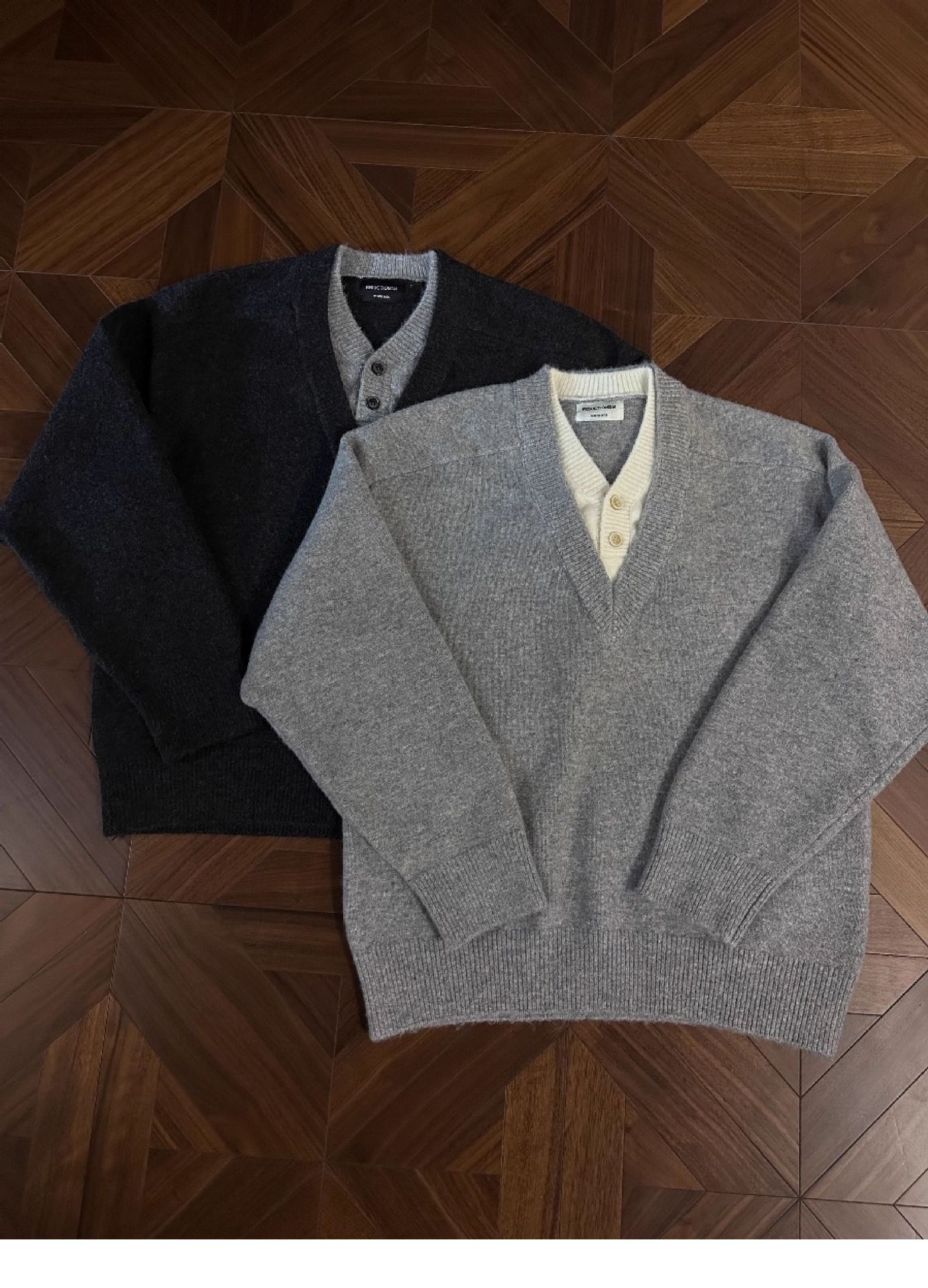 Herren V-ausschnitt Strickpullover Im Retro Preppy Stil Für Winter_voghion.com