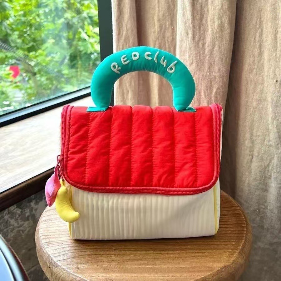 可爱房子护肤品收纳袋女大容量化妆包便携手提旅行洗漱整理收纳包