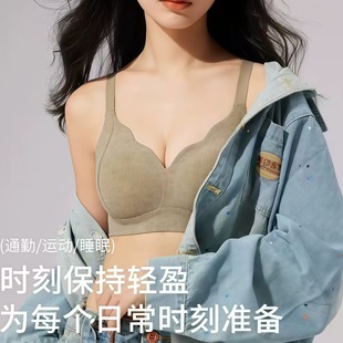 New Seamless Back-Lifting Bra for Women with Small Busts, Thin Anti-Sagging Soft Support Wireless Bra