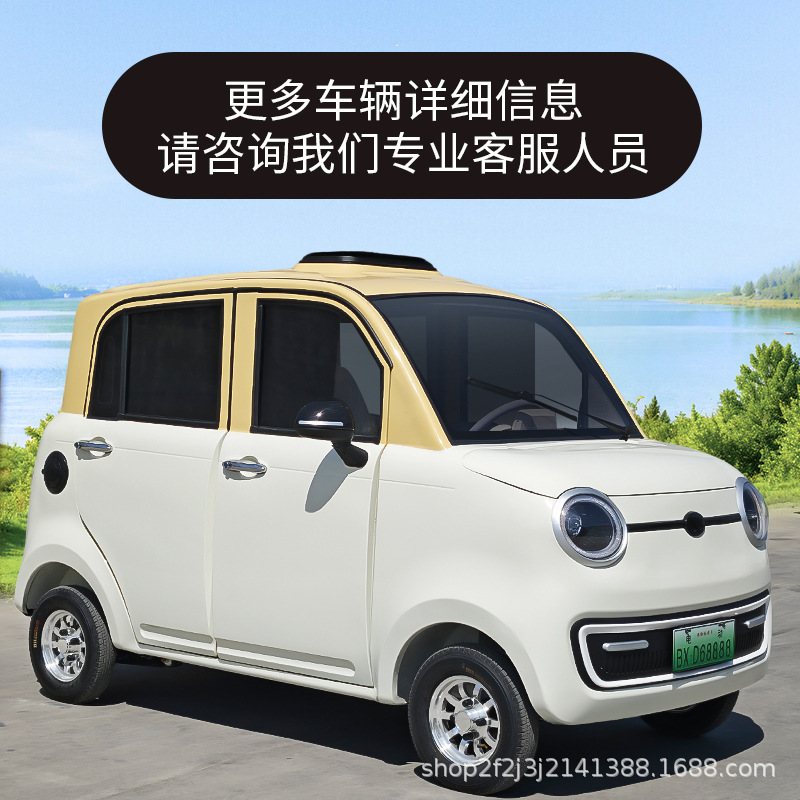 Electric Four-Wheeler 2025 New Model Hybrid Four-Wheeler Air-Conditioned Household Adult Women's Small New Energy Mobility Vehicle