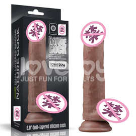 lovetoy外贸假阳具女用青筋双层硅胶性工具假阴茎女人自慰情趣性