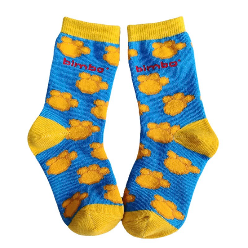 Фабрика оптом Весенние новые детские носки Мультяшные носки студенческие носки хлопковые впитывающие пот