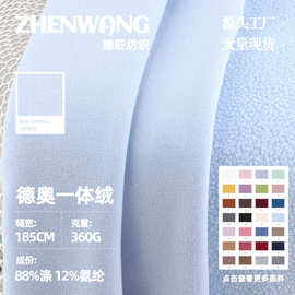 德奥一体绒布料 弹力颗粒单面一体绒布 秋冬打底保暖卫衣针织面料