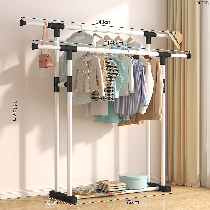 플라스틱 철과 결합된 BL36B-직선 다리 이중 극 텔레스코픽 140 흰색 확장