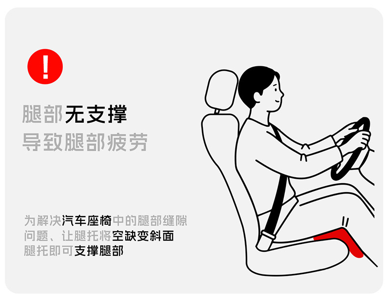 Suitable for Fangchengbao Leopard 5/Titanium 3/Titanium 7/Leopard 8 car seat cushion with extended leg support and integrated lumbar support, breathable