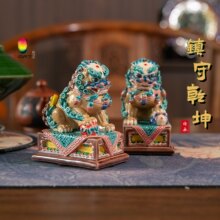 传统手工艺交趾陶国潮家居办公商务送礼中高端陶瓷天禄祥兽摆件