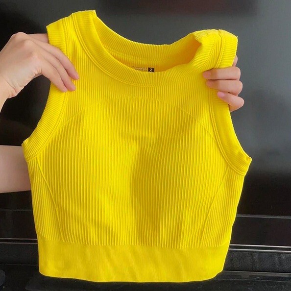 Breast-Retracting Elastic Yoga Vest Tight-Fitting One-Cup Slimming Seamless Shock-Proof Running Training Sports Bra for Women