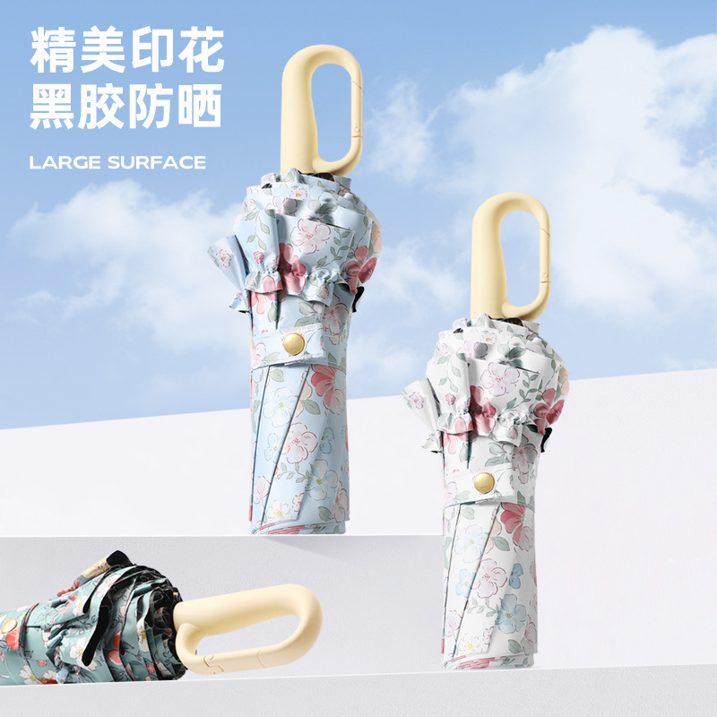 Fresh and Simple Floral 70% off Umbrella, Dual-Use for Sun and Rain, with Hook, Women's Princess Lace Sunshade Umbrella, One-Piece Drop Shipping Fresh and Simple Floral 70% off Umbrella, Dual-Use for Sun and Rain, with Hook, Women's Princess Lace Sunshade Umbrella, One-Piece Drop Shipping