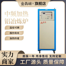 中频熔炼炉铸造倾倒金属熔炼设备坩埚熔化金银铜铁铝锡炉大功率