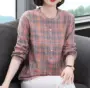 妈妈新款春秋格子衬衫