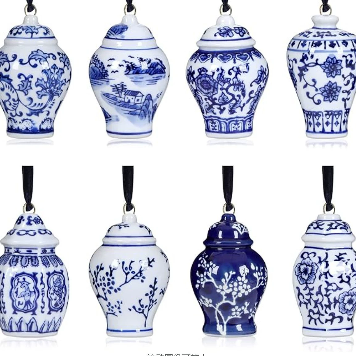 Фарфоровые украшения Jingdezhen рождественская ярмарка украшение ёлки украшение автомобиля голубая и белая фарфор украшения керамическая молодая генеральная банка ветровой колокол