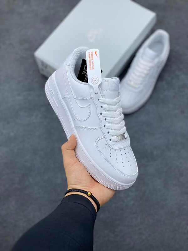 Air Force One Basketball Shoes Af1 Sneakers All Black Leather Low-Top White Shoes Classic Black Warrior Aj11 Pure White