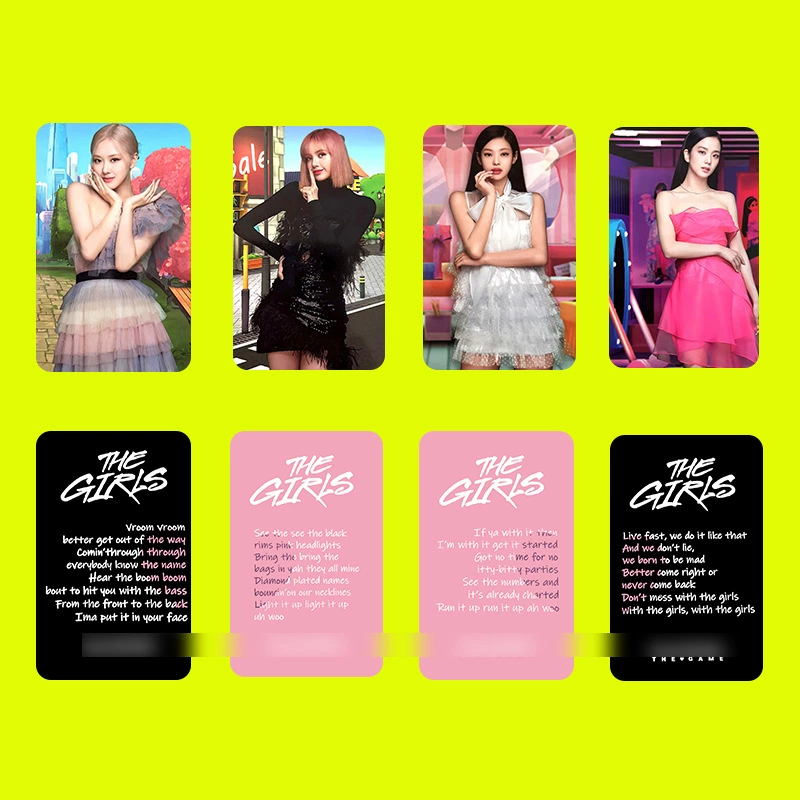 Черный розовый Pink Ink BPTG The Girls K4 YG Карта Rose Park Caicai Jisoo Jin Zhixiu