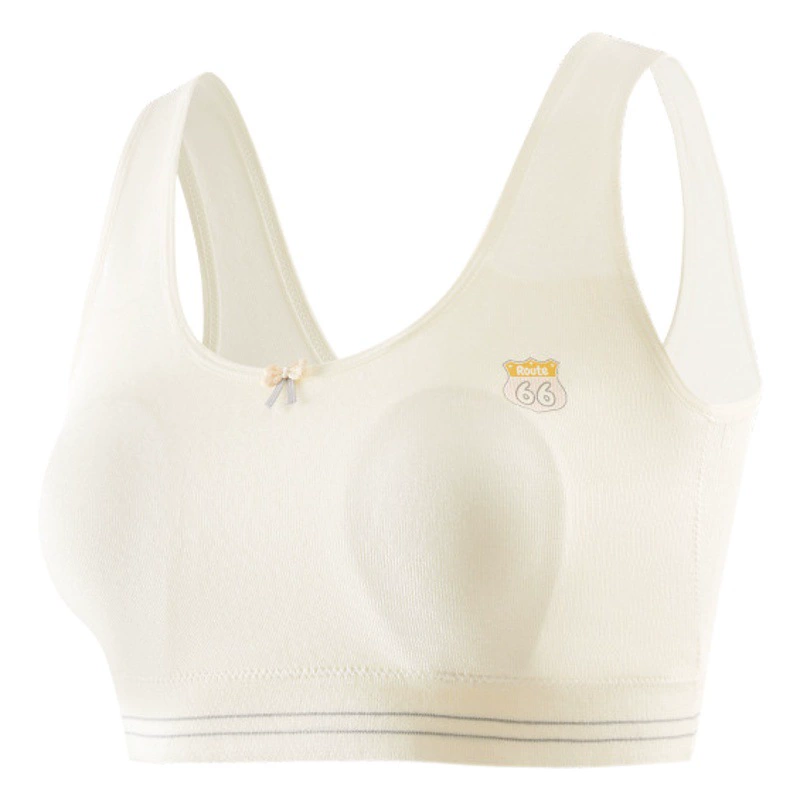 Очень толстое и увеличенное бесшовное нижнее белье для девочек без стального кольца с фиксированной чашкой, период развития, студенты, удобный бюстгальтер большого размера, жилет для женщин