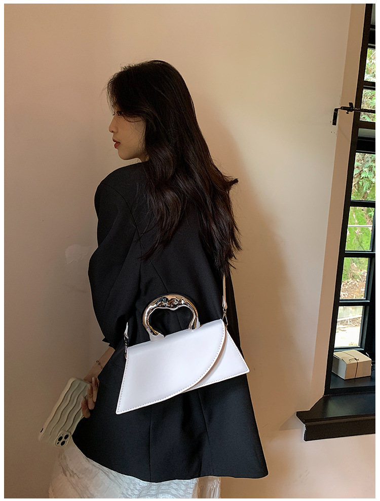 Piccola borsa a mano quadrata da donna tracolla versatile elegante_voghion.com