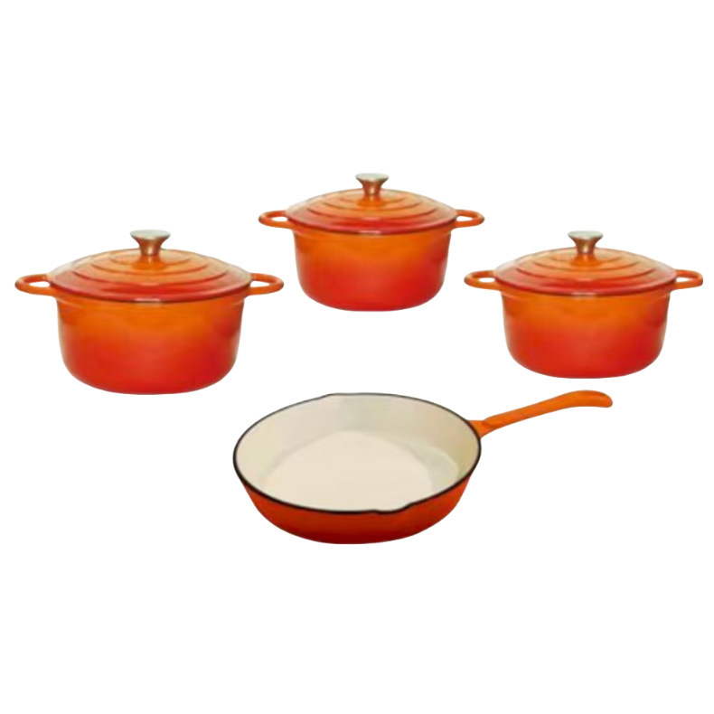 Placa de cocina de hierro fundido 7PCS anti-contracción cocina multifuncional antiadherente cubierta de cocina