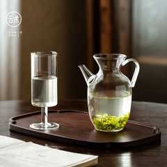 仿宋茶壺日式小棗執壺耐熱茶具泡綠茶器透明小號花瓶醒酒壺玻璃壺