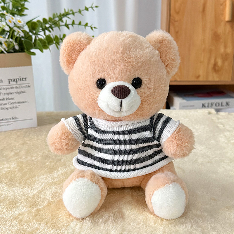 Suéter transfronterizo Teddy Bear muñecas muñecas juguetes de peluche actividad de publicidad LOGO impresión regalos de graduación escolar