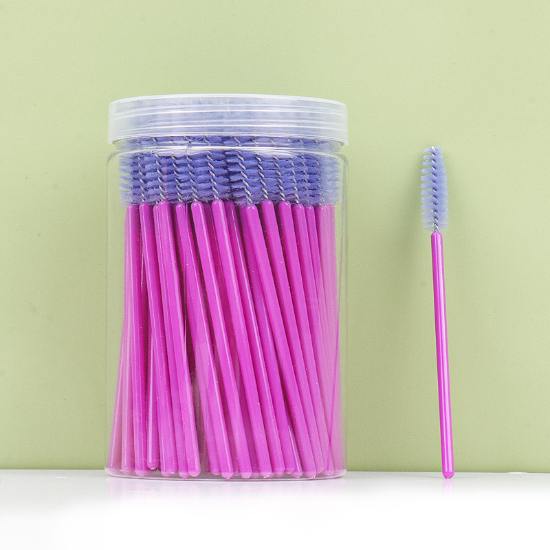 Venta al por mayor desechables barril cepillo de pestañas maquillaje cepillo de maquillaje herramienta portátil espiral pestañas peine rizador de pestañas