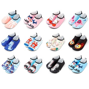 Manufacturer Wholesale Cross-Border Children's Beach Shoes New Non-Slip Soft Bottom Outdoor Wading Shoes Floor Fitness Shoes and Socks