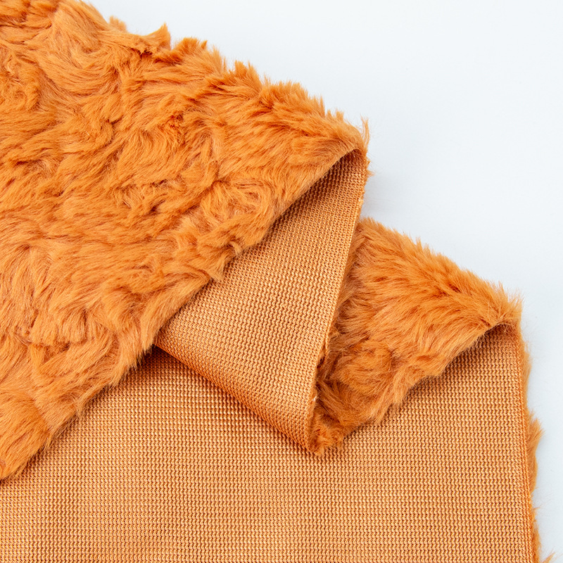 Rabbit Hair Brushed Flannel Fabric 750g Large Rabbit Hair Embossed Flannel Fabric for Toy Clothing Outerwear Fabric