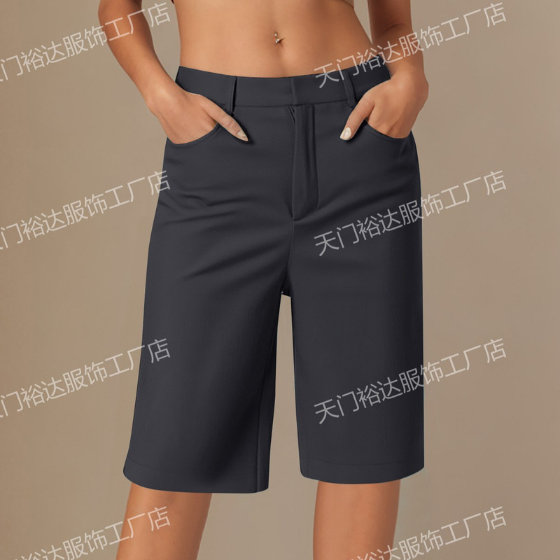 Summer New Cotton Five-Point Shorts for Girls, Casual Pants, Thin Straight-Leg Korean-Style Slim-Fit Shorts for Girls