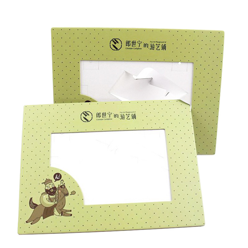 Source Manufacturer Mass-Customizes Creative Foldable Gray Cardboard Photo Frames 6inch Desktop Standing Paper Photo Frames