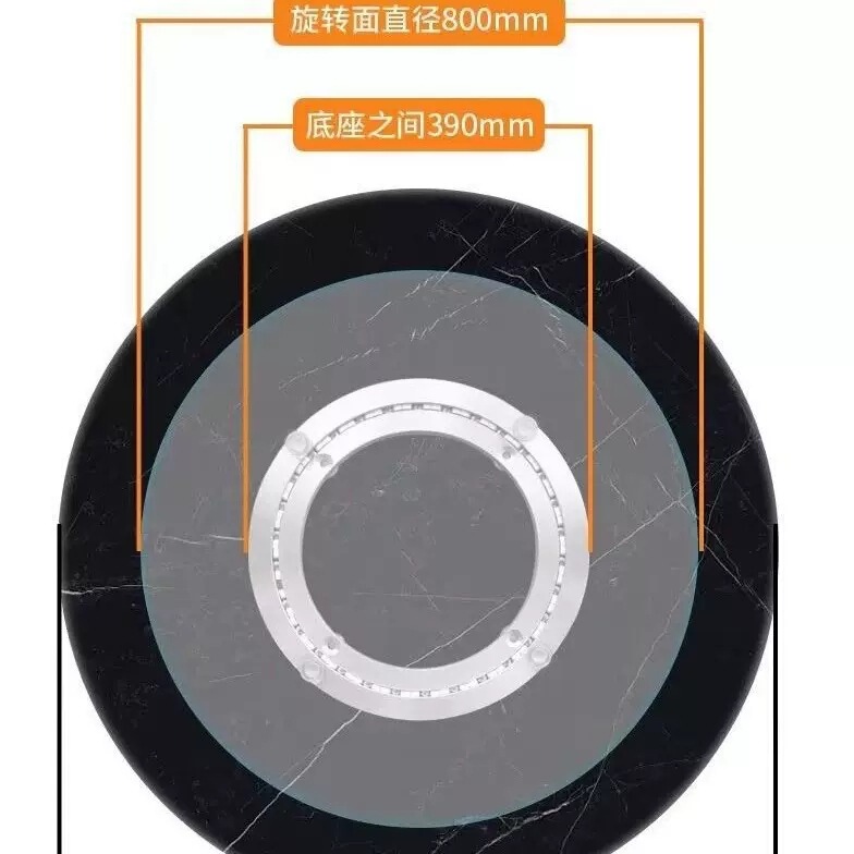 メーカー直供アルミ合金回転盤展示棚家具専用回転盤食卓回転軸受ガラス回転ベース|undefined