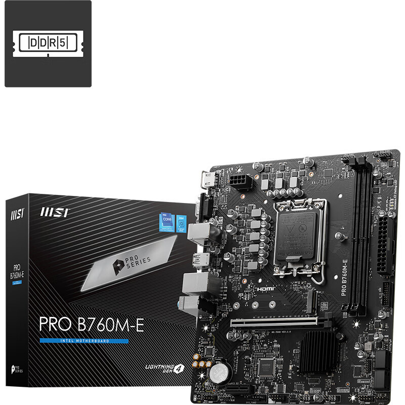 Microstar PRO B760M-E DDR5 Game Office Computer PC Motherboard Applicable Support CPU13400F Microstar PRO B760M-E DDR5 Game Office Computer PC Motherboard Applicable Support CPU13400F