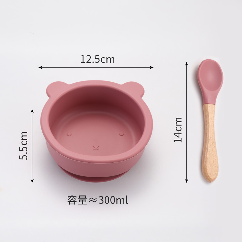 곰그릇/나무손잡이숟가락 [브릭레드]