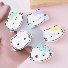 批发新品卡通发夹 创意亚克力kitty猫可爱少女发夹 发饰发卡饰品