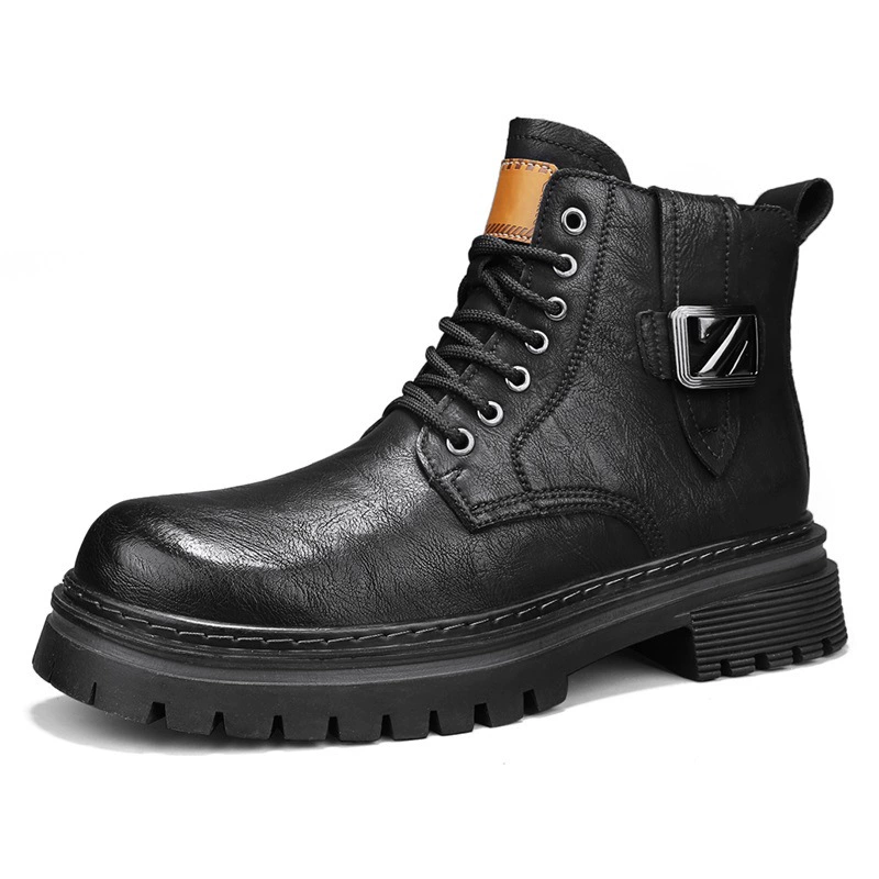 Высокие зимние ботинки (Martens) мужские, английский стиль, молния и платформа, 39–44