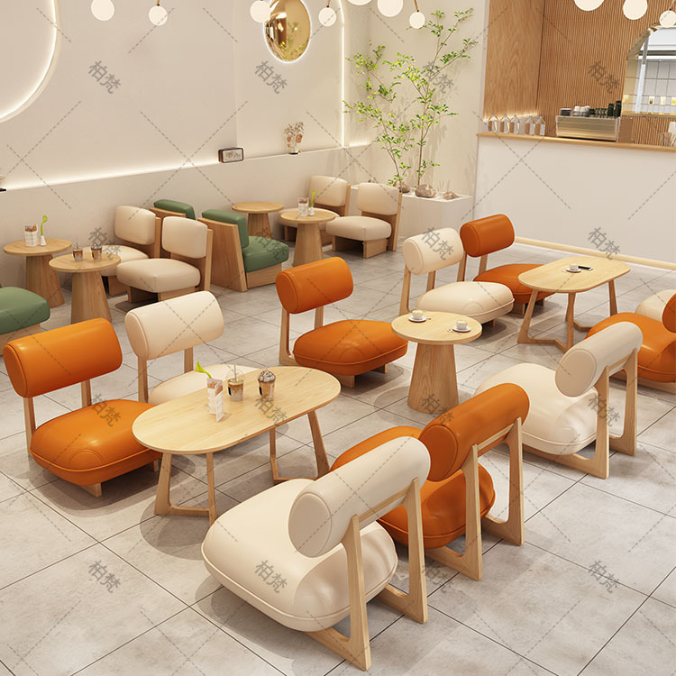 Mesa y silla de café y té de leche combinación de una mesa y dos sillas sofá casual de recepción comercial de negociación silla de sala de estar
