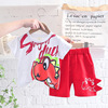 Summer cartoon sleeves, thin set for boys, with short sleeve, 2023 collection, internet celebrity