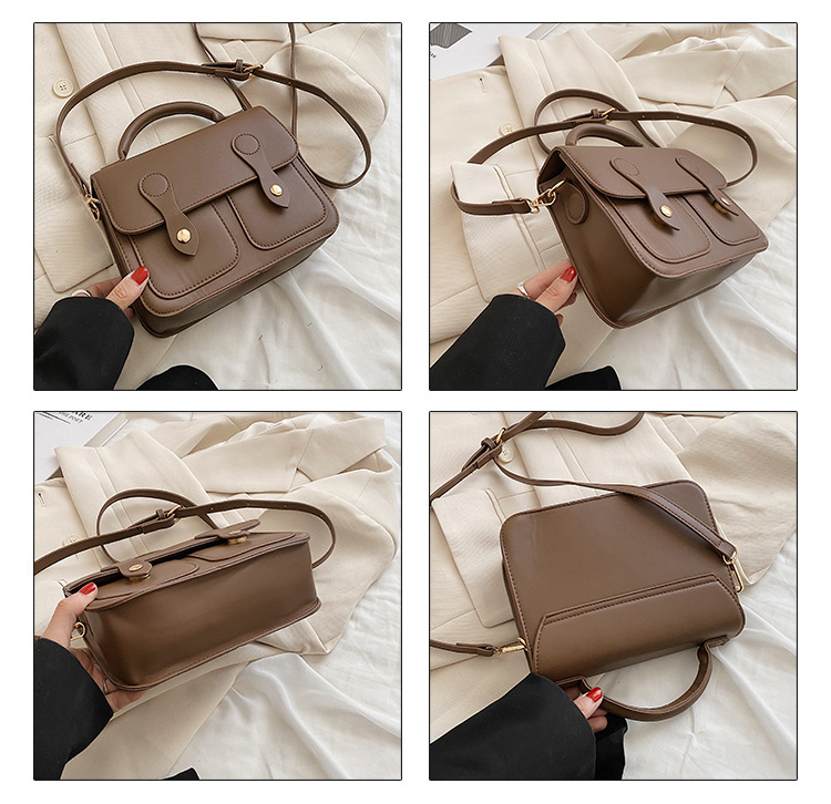 Women's Small Pu Leather Geometric Elegant Zipper Square Bag display picture 10