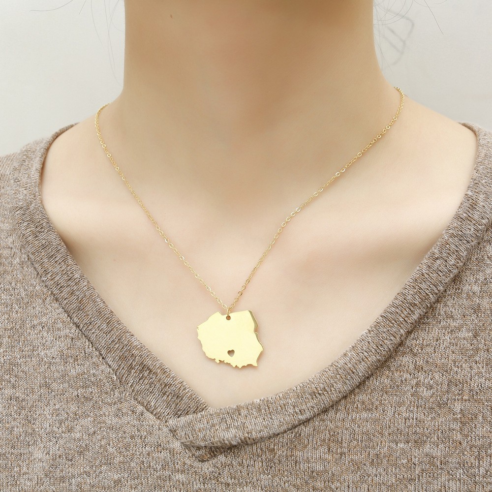 World Map Pendant Necklace For Men And Women Patriotic Jewelry_voghion.com