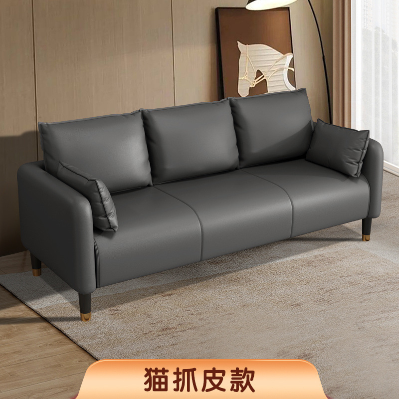 Sofá de piel de gato pequeño tipo sala de estar doble triple alquiler apartamento simple tienda de ropa en línea popularidad pequeña