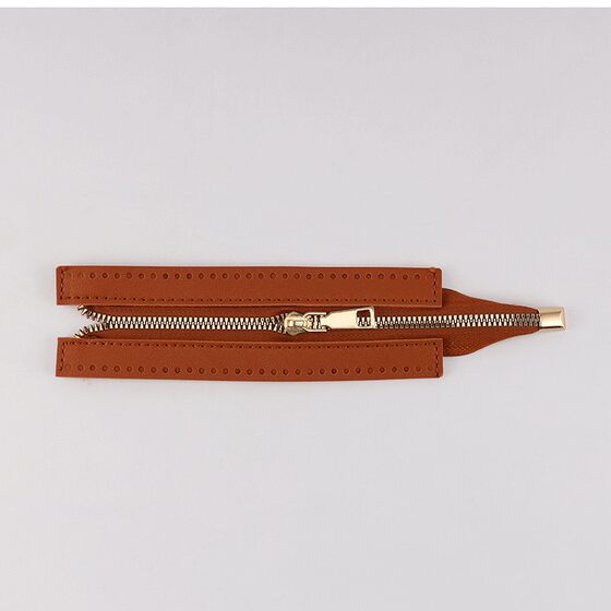luggage hardware diy handmade bag special zipper 18cmPU metal tooth zipper coral fleece mesh bag accessories
