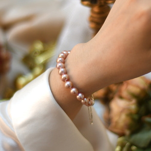 Freshwater Pearl Highlight Purple Orange Rainbow Sugar Bracelet 925 Silver Light Luxury Women SL778