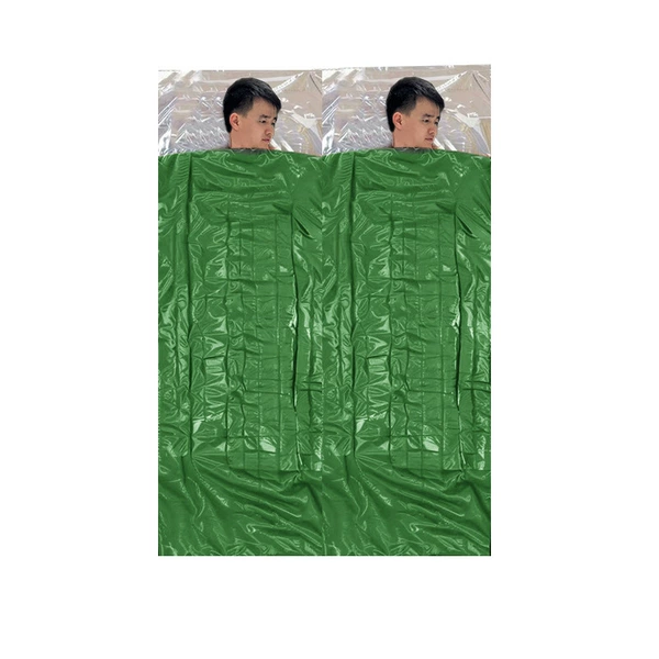 Green sleeping bag for double, 1 pieces